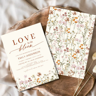 Love is in Bloom Wildflower Bridal Shower Invitation