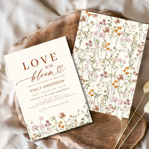 Love is in Bloom Wildflower Bridal Shower Invitation