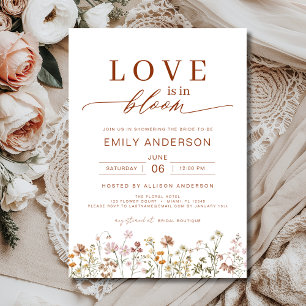 Love is in Bloom Wildflower Bridal Shower Invitation
