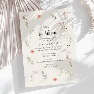 Love is in Bloom Wildflower Budget Bridal Shower Invitation