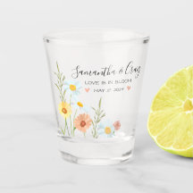 Love is In Bloom Wildflower Daisy Shot Glass