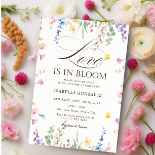 Love is In Bloom Wildflower Floral Bridal Shower Invitation