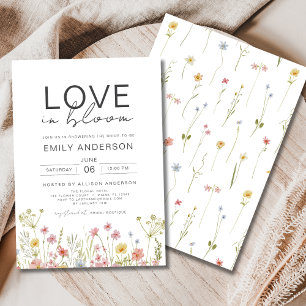 Love is in Bloom Wildflower Floral Bridal Shower Invitation