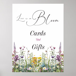 Love is in Bloom Wildflower Floral Bridal Shower Poster