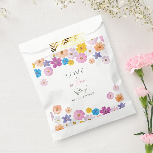 Love is in Bloom Wildflower Garden Bridal Shower Favour Bags (Sealed)