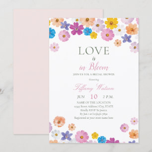 Love is in Bloom Wildflower Garden Bridal Shower Invitation