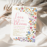 Love is in Bloom Wildflower Garden Bridal Shower Invitation<br><div class="desc">This elegant design features cheerful watercolor wildflowers mixed with lush greenery foliage. Personalise the invite with your details and if you want to further re-arrange the style and placement of the text,  please press the "Click to customise further" button.</div>