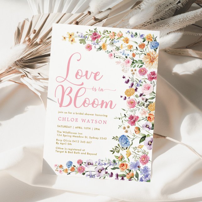 Love is in Bloom Wildflower Garden Bridal Shower Invitation (Creator Uploaded)