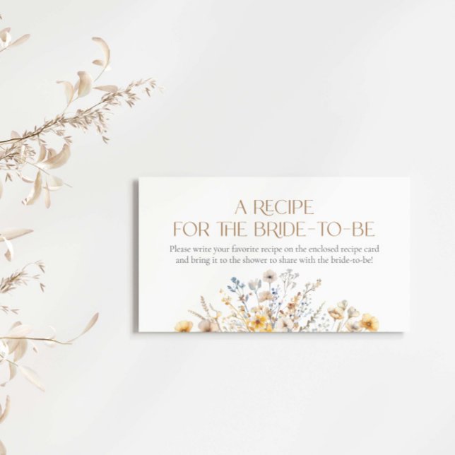 Love Is In Bloom Wildflower Recipe for the bride  Enclosure Card (Creator Uploaded)