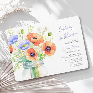 Love Is In Bloom Wildflowers Bridal Shower Invitation