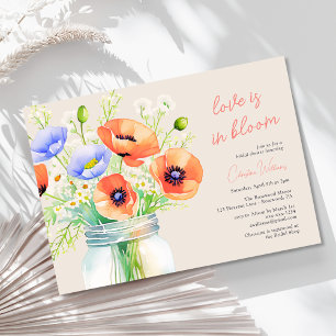 Love Is In Bloom Wildflowers Bridal Shower Invitation