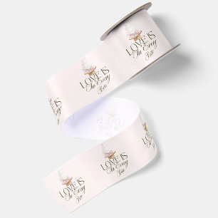 Love Is In Every Bite Wedding Pink Treat Favour Satin Ribbon