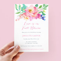 Love is in Full Bloom Watercolor Shower Cards