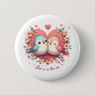 Love is in the air 6 cm round badge