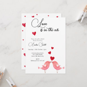 Love is in the air Bird bridal shower Invitation