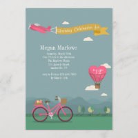 Love is in the Air Birthday Invitation