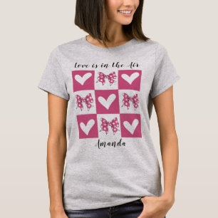 Love is in the Air Block Heart Style T-Shirt