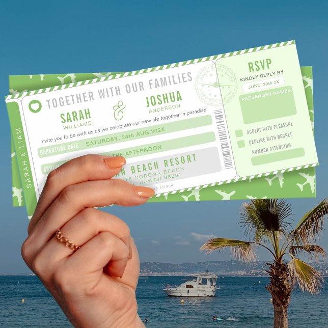 Love is in the air Boarding Pass Wedding Invitation (Creator Uploaded)