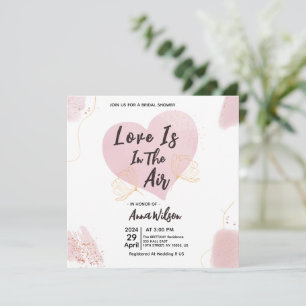 Love Is In The Air Bridal Shower Invitations