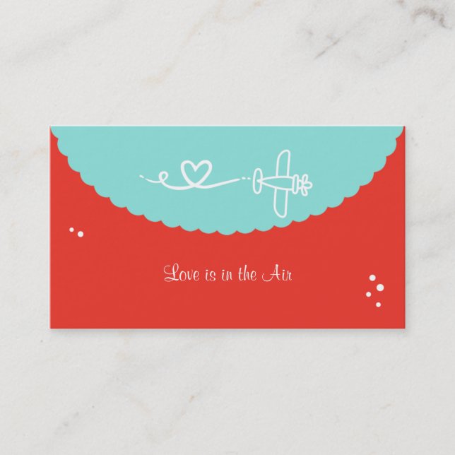 Love is in the Air Business Cards (Front)