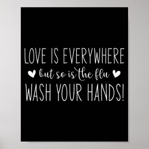 Love Is In The Air But Is The Flu Funny Valentine Poster