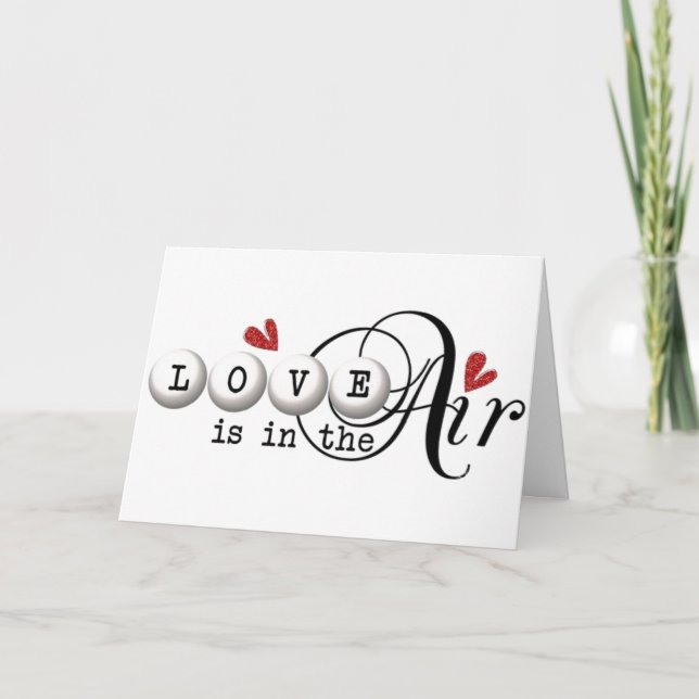 **LOVE IS IN THE AIR** CHRISTMAS LOVE CARD (Front)