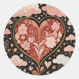 Love is in the Air Classic Round Sticker