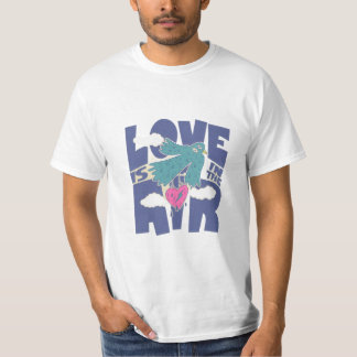 Love Is In The Air – Cute Bird & Heart Romantic T-Shirt