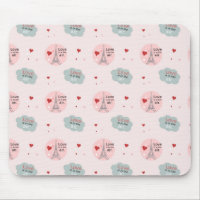 Love is in the air eiffel tower and hearts patter