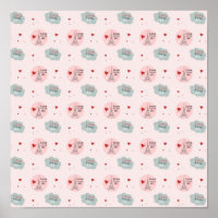 Love is in the air eiffel tower and hearts pattern