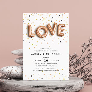 Love is in the Air   Engagement Party Invitation