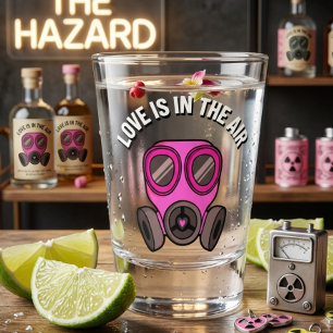 Love Is In The Air Gas Mask Shot Glass