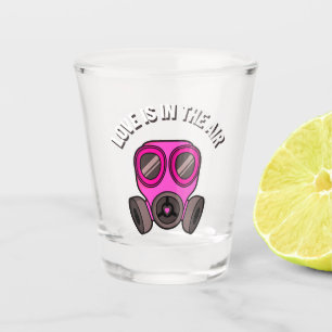 Love Is In The Air Gas Mask Shot Glass
