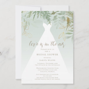 Love Is In The Air Greenery Bridal Shower Invitation