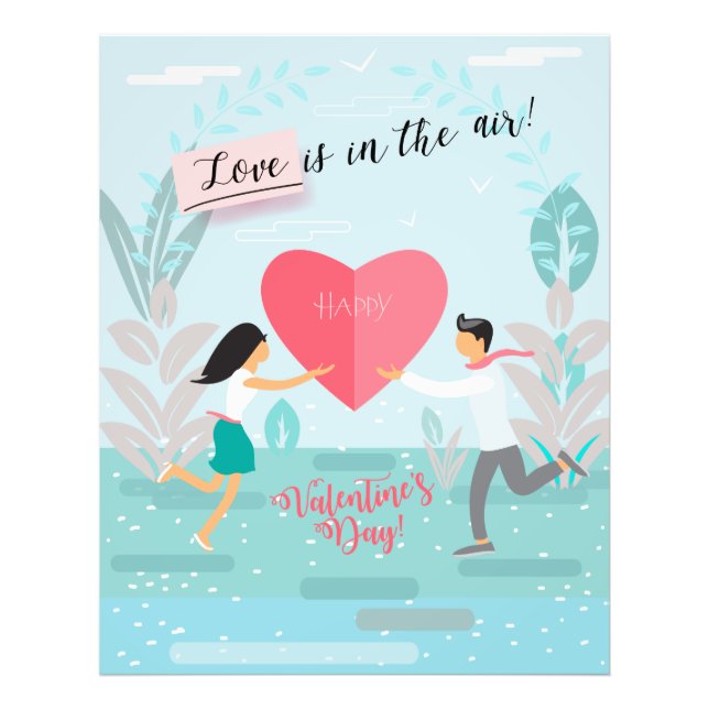 "Love is in the Air!" Happy Valentine's Day Modern Photo Print (Front)