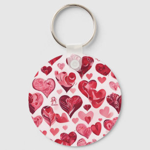 Love is in the Air- heart design Key Ring