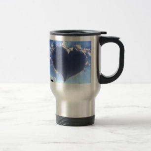 Love is in the Air: Heart Shaped Cloud: Travel Mug