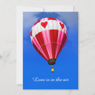 Love is in the air - Hot Air Balloon Holiday Card