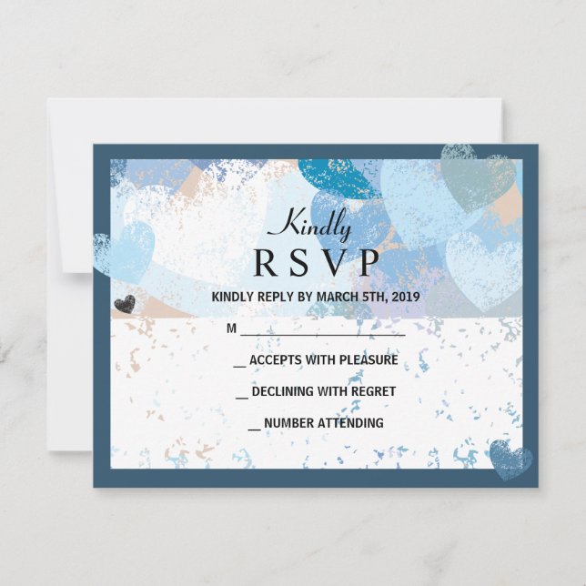 LOVE IS IN THE AIR Jewish Wedding Invitation RSVP (Front)