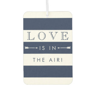 Love Is In the Air   Navy & Cream Wedding Favour Car Air Freshener