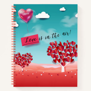 "Love is in the Air!" Personalised Romantic Notebook