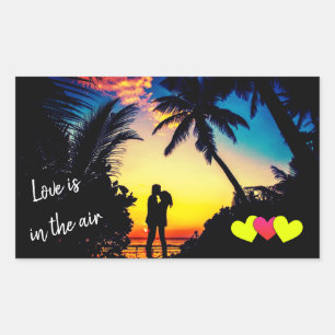 Love is in the Air Rectangular Sticker