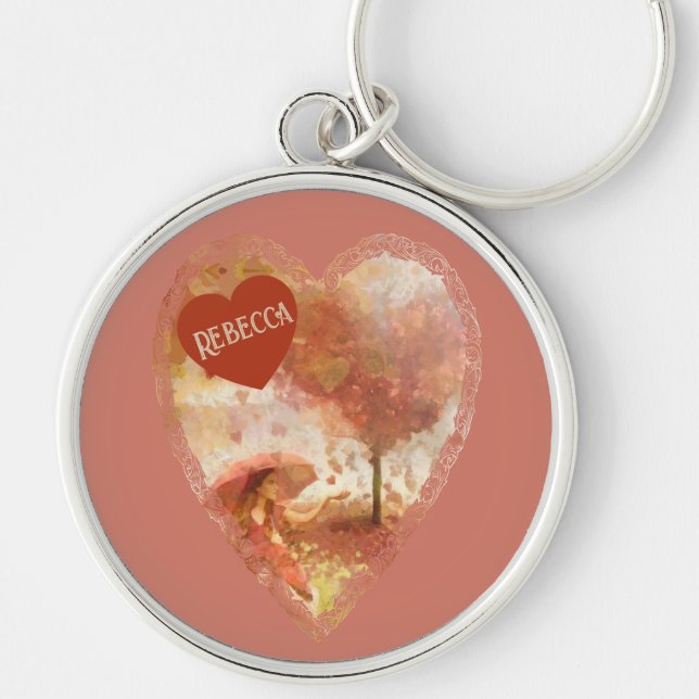 Love is in the Air - Romantic Fantasy Art Key Ring (Front)
