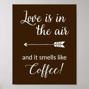 Love Is In The Air Smells Like Coffee Print