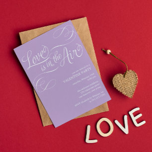 "Love is in the Air" Stylish Valentines Day Party Invitation