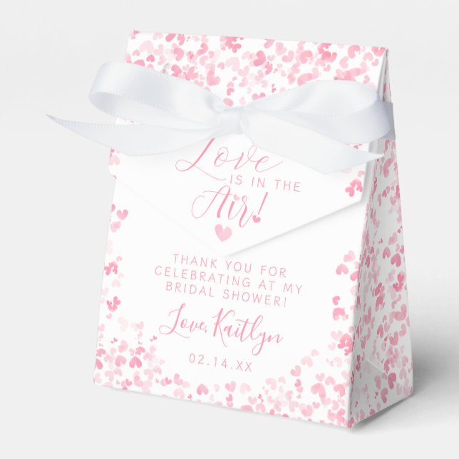 Love Is In The Air Valentine's Day Bridal Shower Favour Box (Front Side)