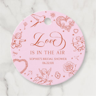 Love Is In The Air Valentine's Day Bridal Shower Favour Tags