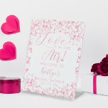 Love Is In The Air Valentine's Day Bridal Shower Pedestal Sign<br><div class="desc">Celebrate in style with this trendy bridal shower welcome sign. The design is easy to personalise with your own wording and your family and friends will be thrilled when they see this fabulous party sign. Matching items can be found in the collection.</div>
