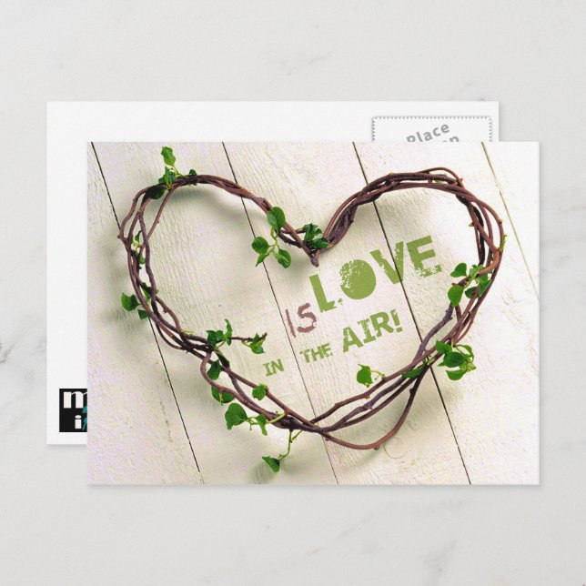 Love is in the Air. Valentine's Day  Holiday Postcard (Front/Back)