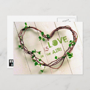 Love is in the Air. Valentine's Day  Holiday Postcard
